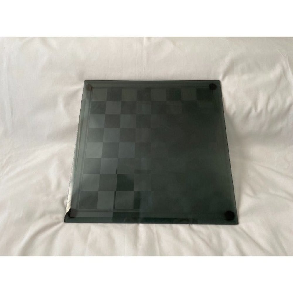 Checkerboard  Glass Trivet Black/Smoke Great Condition!